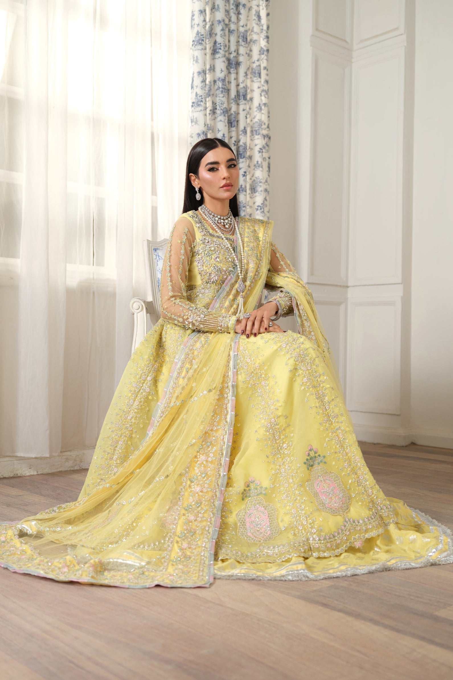 Maryam Hussain | Meer Embroidered Chiffon | Ghazal Meer-03