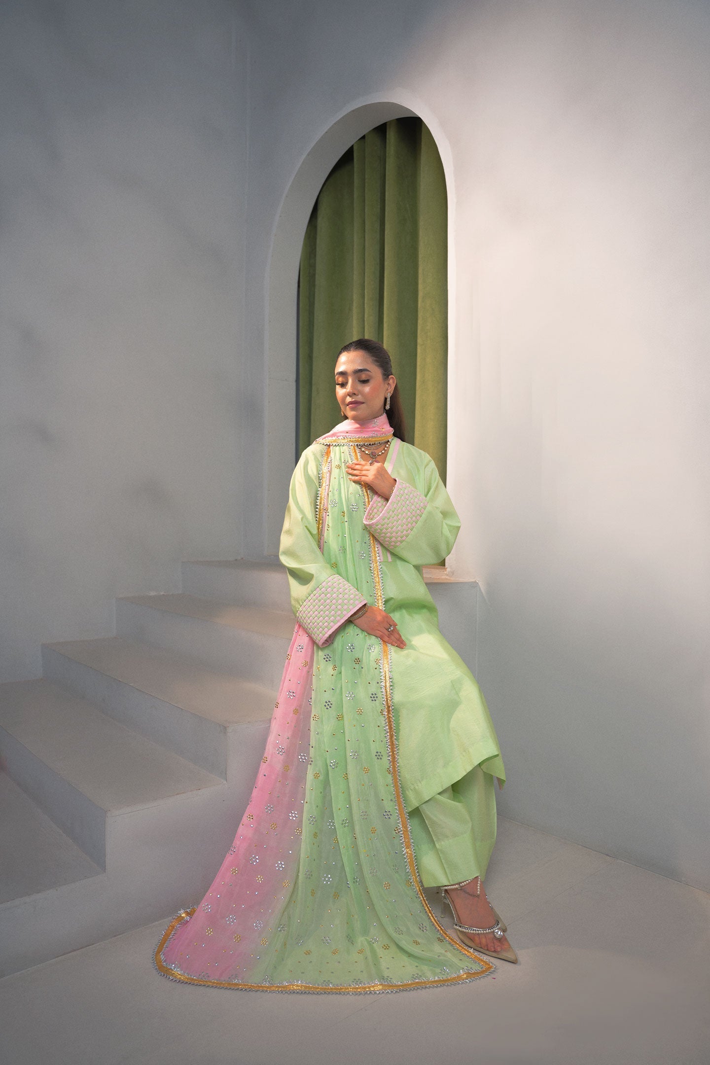 Fozia Khalid | Dilkash Festive Wear 25 | Alaya - Official Fozia Khalid stockist in UK - Sakeena London