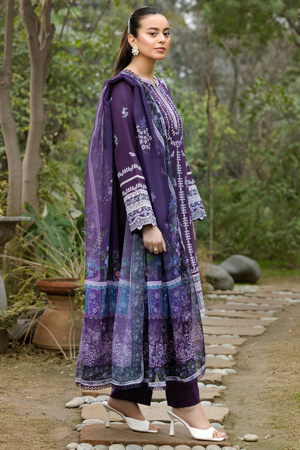 Farasha | Summer Weaves Embroidered Lawn | Regal Iris - Official Farasha stockist in UK - Sakeena London