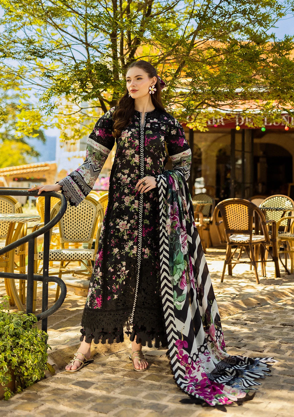 Elaf Premium | Print Chikankari 25 | ELK-05A BELLEZA - Official Elaf Premium stockist in UK - Sakeena London