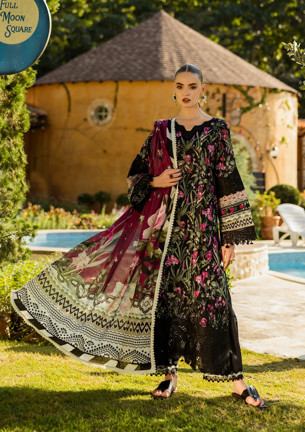 Elaf Premium | Print Chikankari 25 | ELK-08A VISTA - Official Elaf Premium stockist in UK - Sakeena London