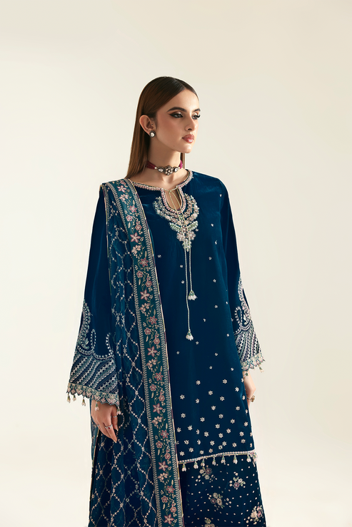 Emaan Adeel | Zarposh Velvet 25 | JAHANARA - Official Emaan Adeel stockist in UK - Sakeena London