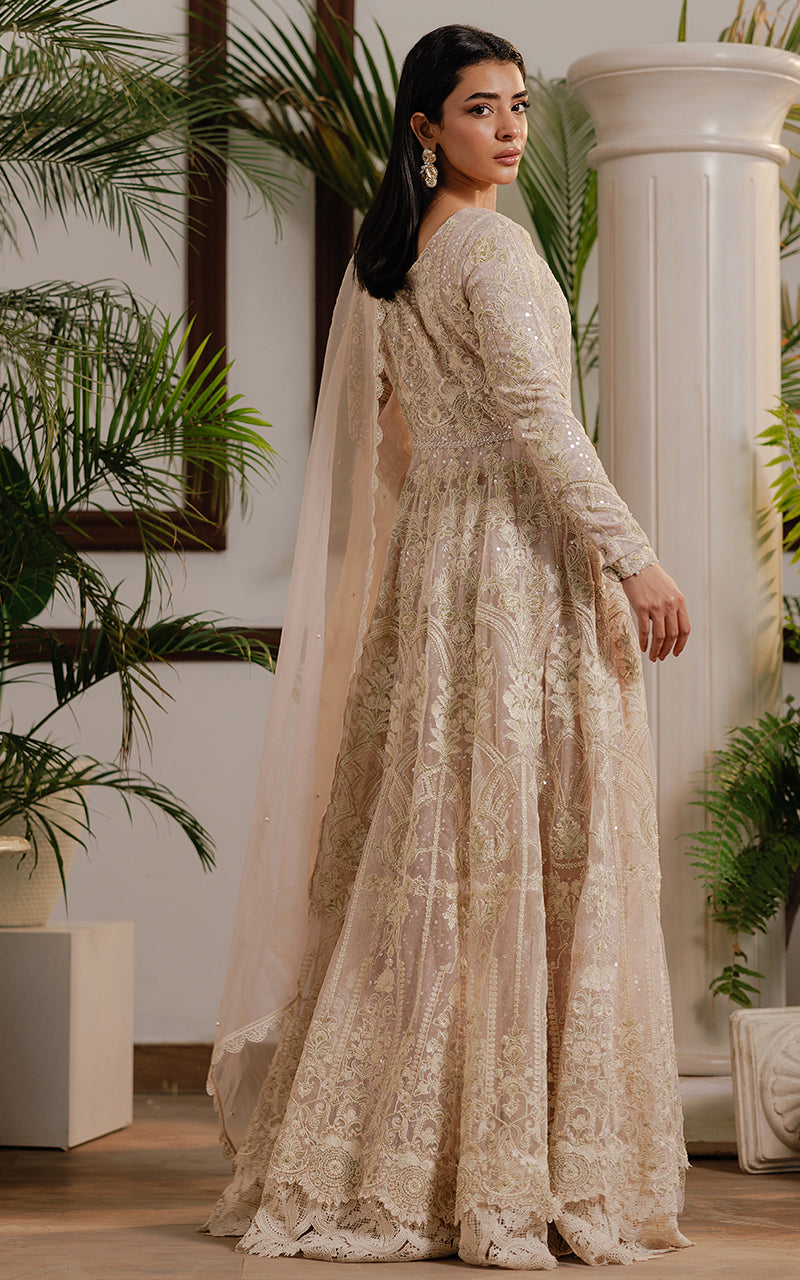 Threads and Motifs | Formal Dresses 25 | Net Embroidered Maxi - Official Threads and Motifs stockist in UK - Sakeena London