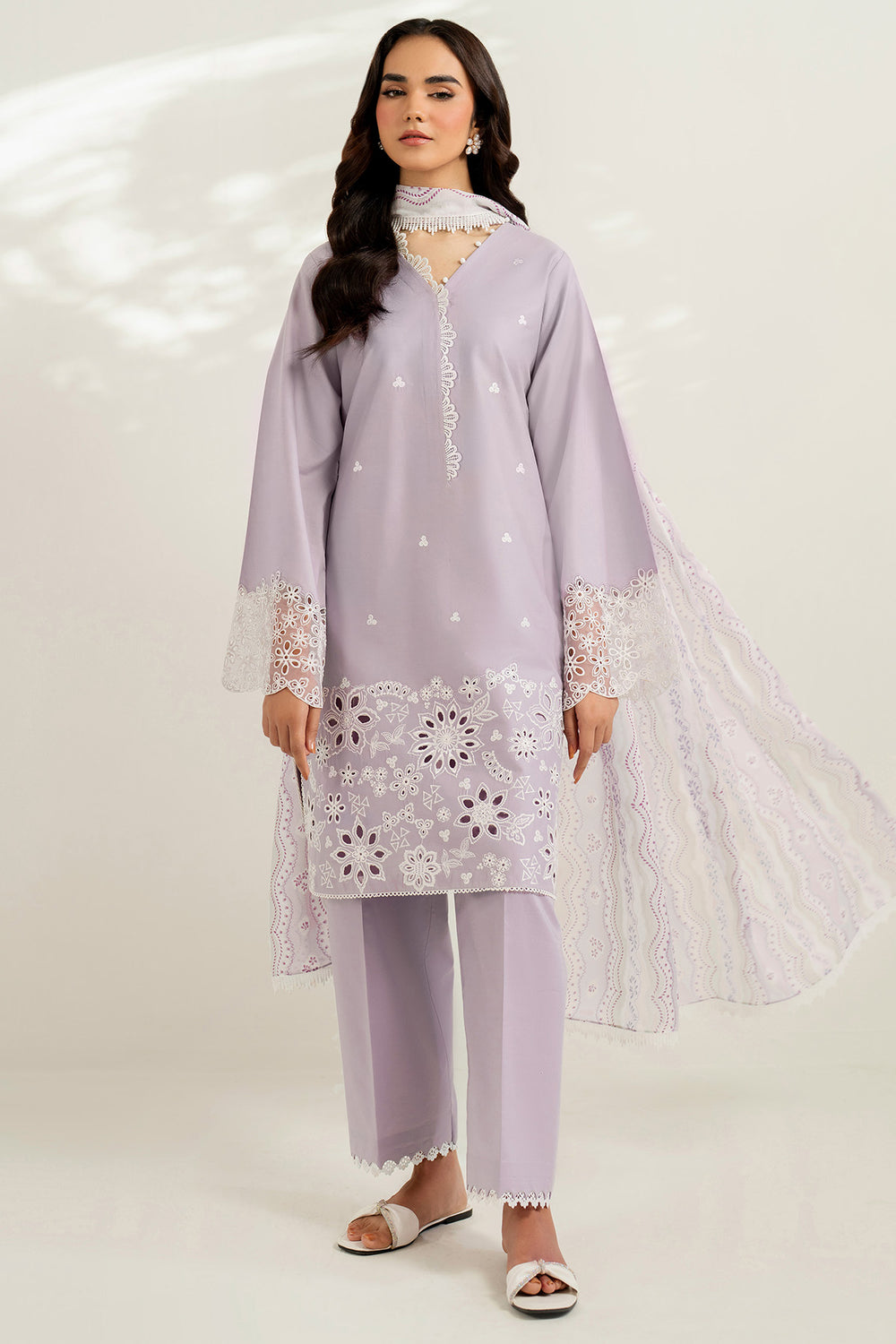 Farasha | Thread Lines Embroidered | Pastel Haze - Official Farasha stockist in UK - Sakeena London