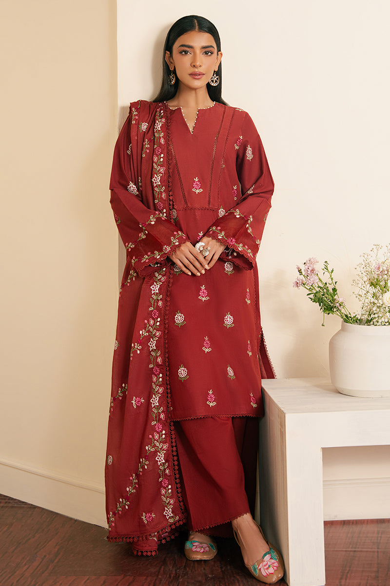Cross Stitch | Embroidered Lawn Mahiri 24 | SYLVAN RED - Official Cross Stitch stockist in UK - Sakeena London