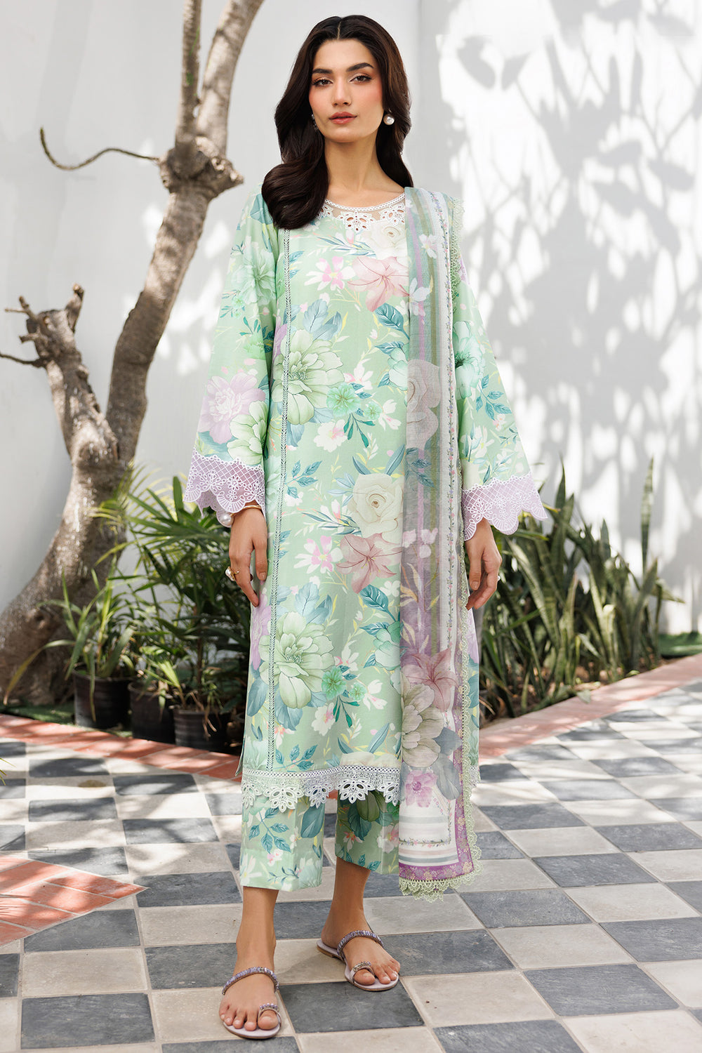 Farasha | Printed Essentials | Silken Sage - Official Farasha stockist in UK - Sakeena London