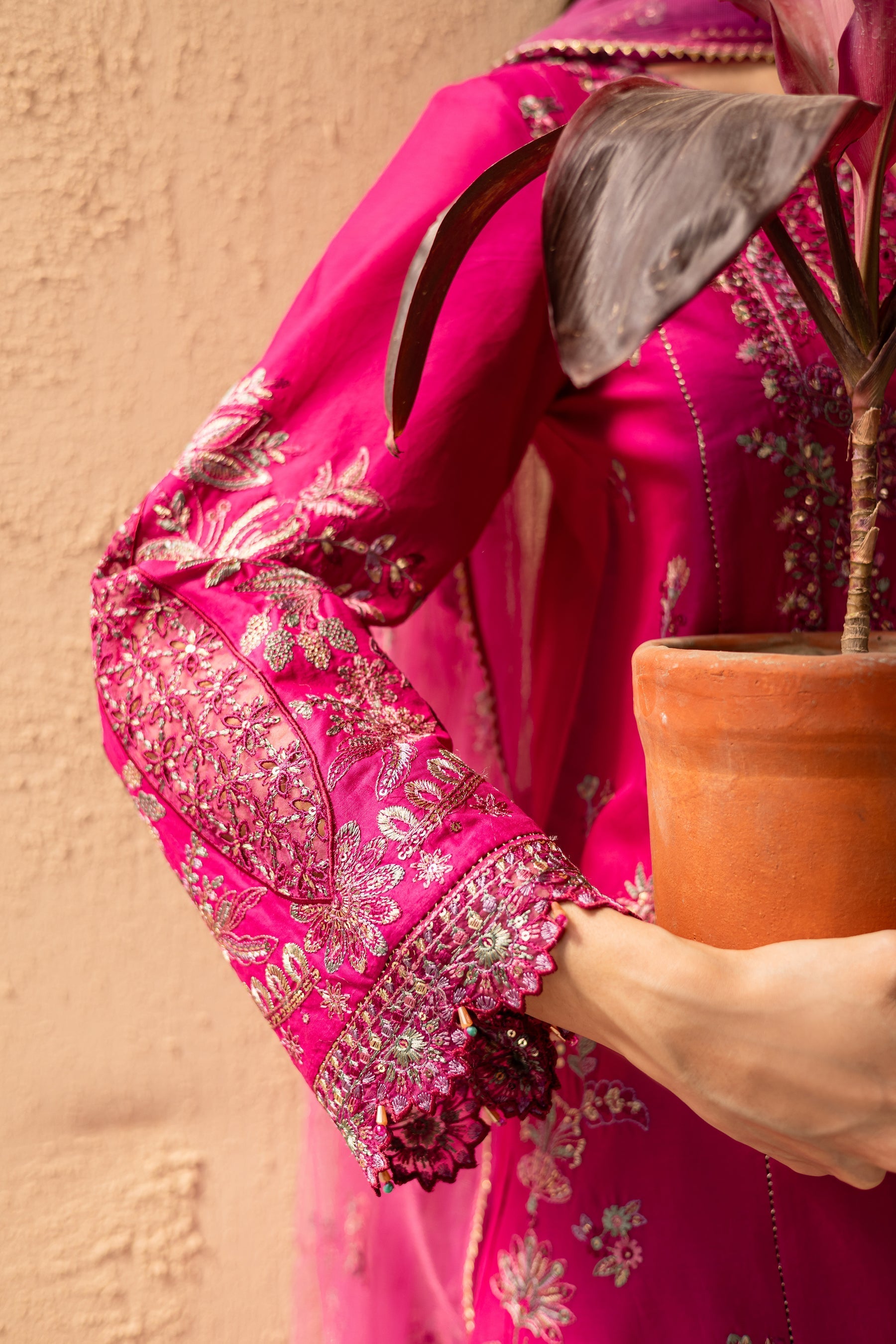 Batik | Nyra Embroidered Summer Solids | Dastak - Official Batik stockist in UK - Sakeena London