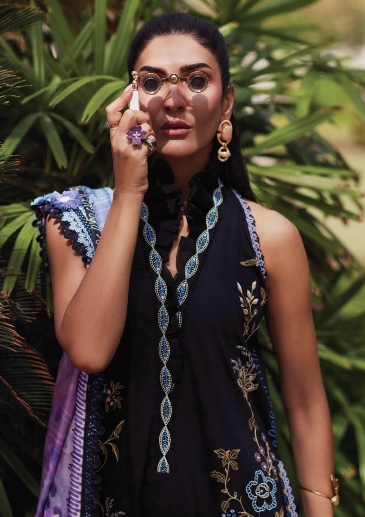 Lawn - Farah Talib Aziz - Luxury Unstitched - FTL25#05 - Belle Black