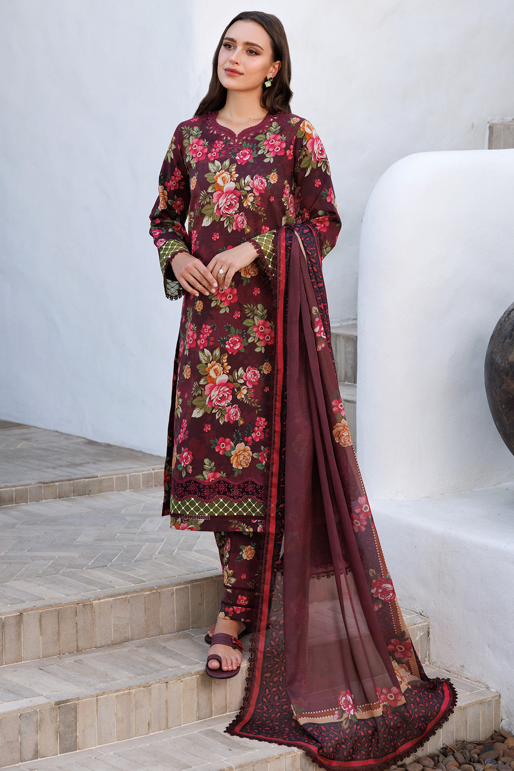 Farasha | Printed Essentials | Floral Berry - Official Farasha stockist in UK - Sakeena London