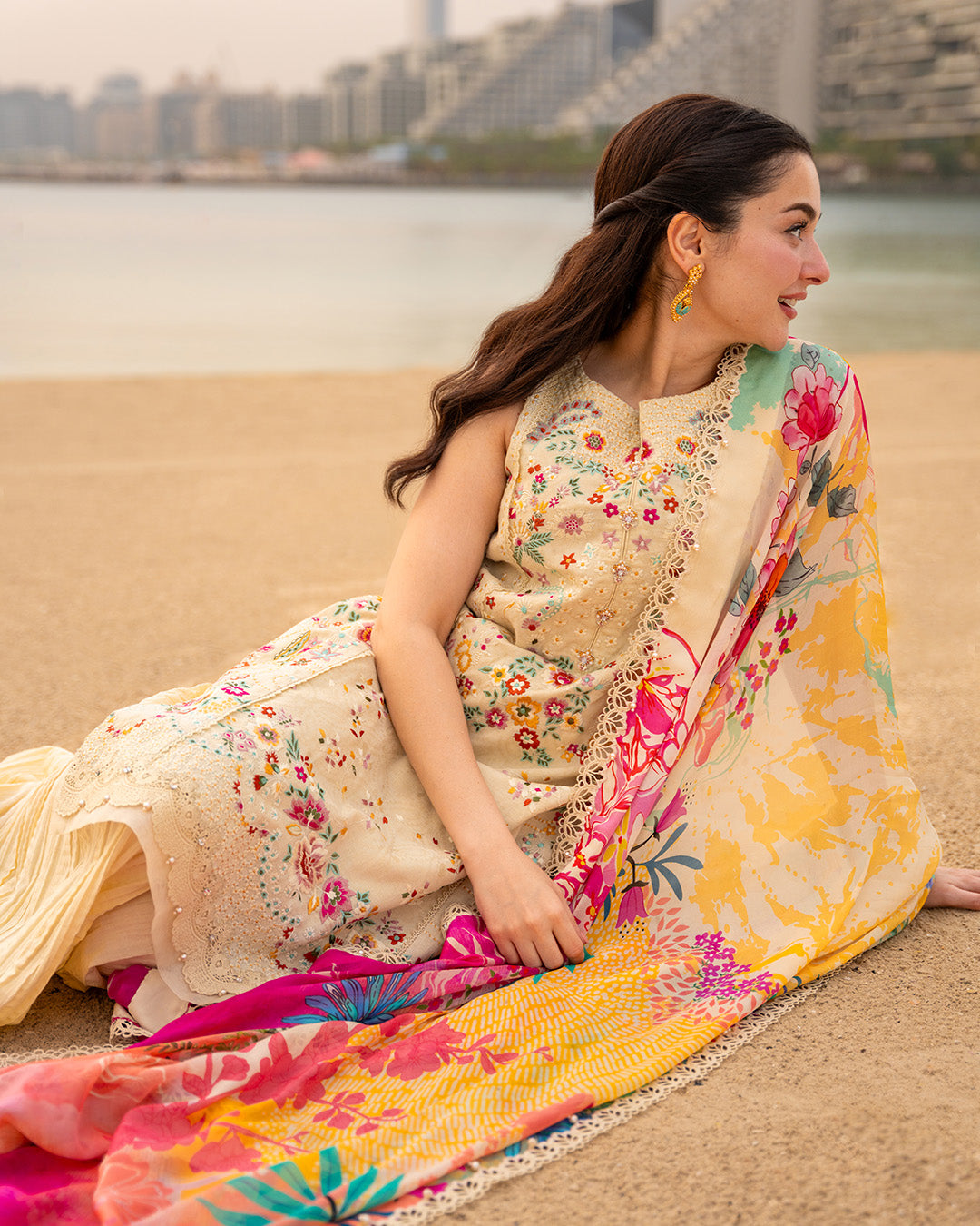 Faiza Saqlain | Aya Luxury Lawn 26' | Merjem