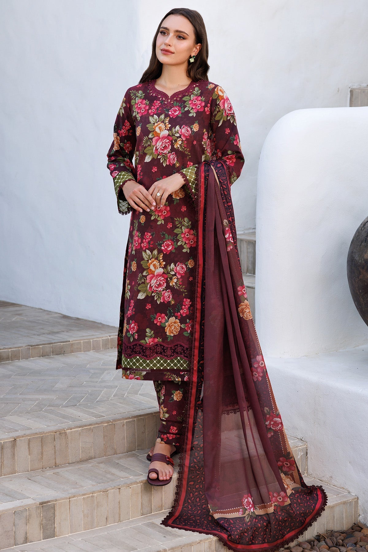 Farasha | Printed Essentials | Floral Berry - Official Farasha stockist in UK - Sakeena London