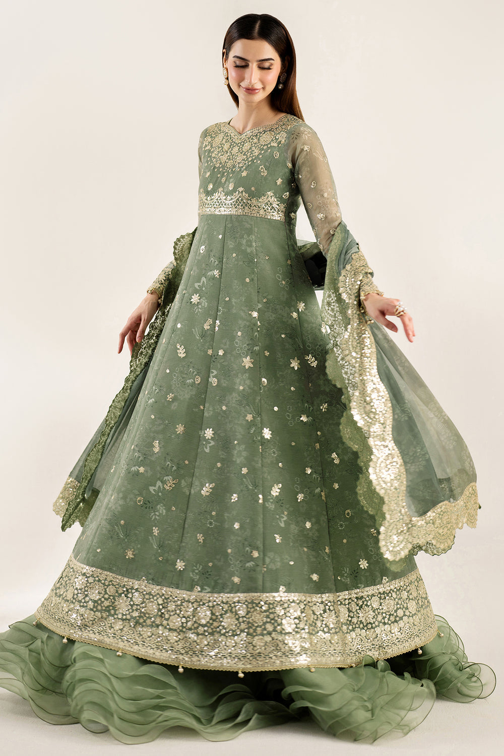 Farasha | Fiorella Formals | Olive Aura - Official Farasha stockist in UK - Sakeena London