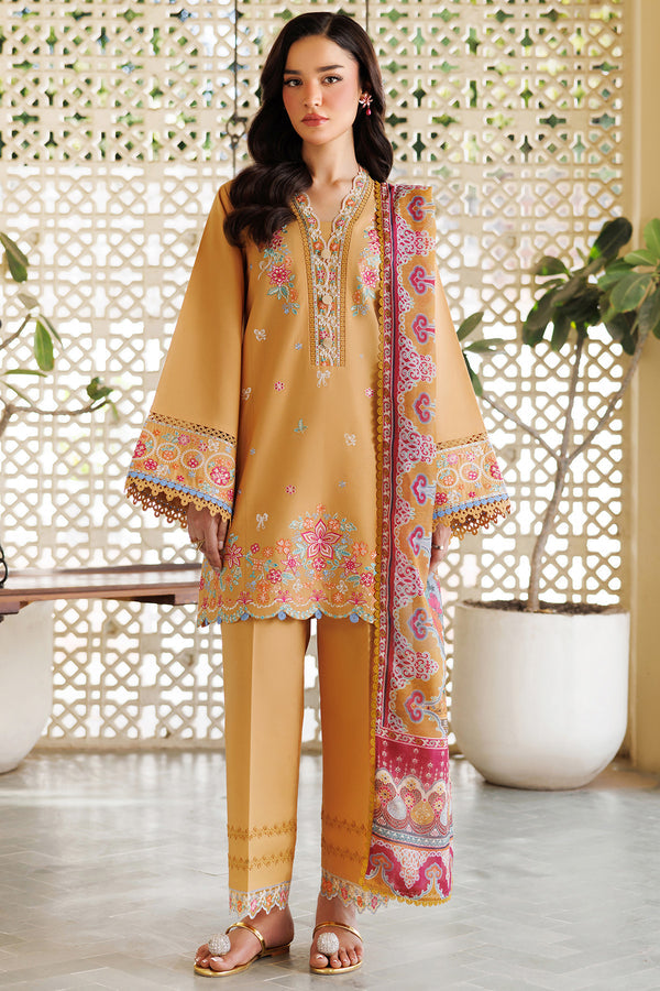 Farasha | Summer Weaves Embroidered Lawn | Golden Bloom - Official Farasha stockist in UK - Sakeena London