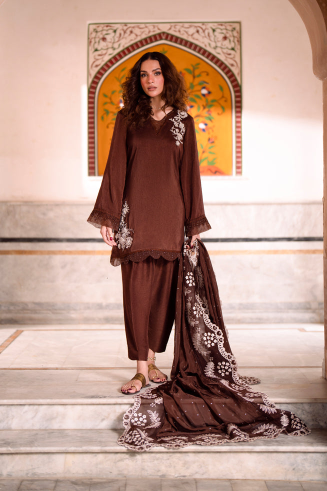 Fozia Khalid | Kahani Silk Luxury Dresses | Raniya - Official Fozia Khalid stockist in UK - Sakeena London