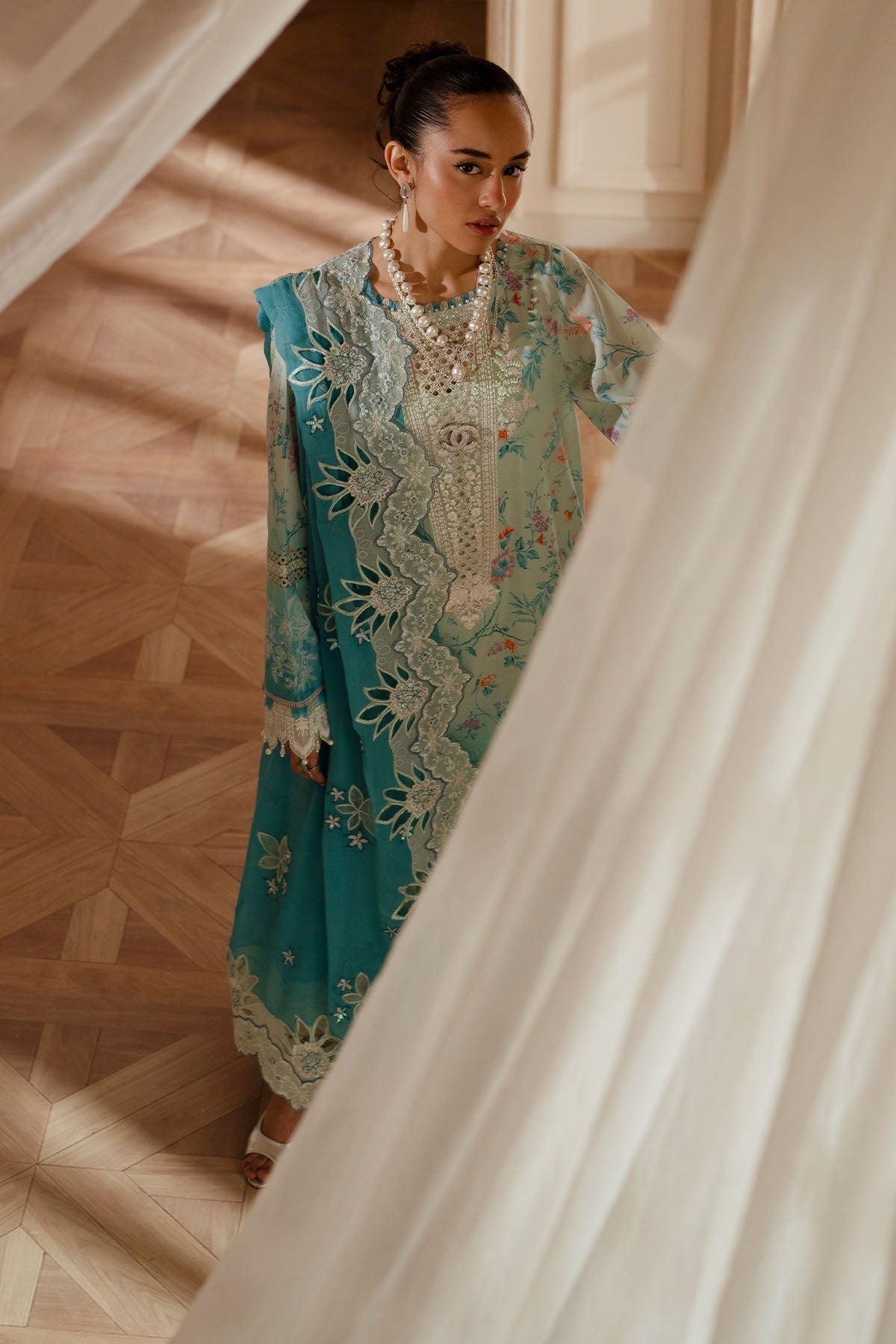 Nureh | Feya Eid Lawn | FE-06 - Official Nureh stockist in UK - Sakeena London
