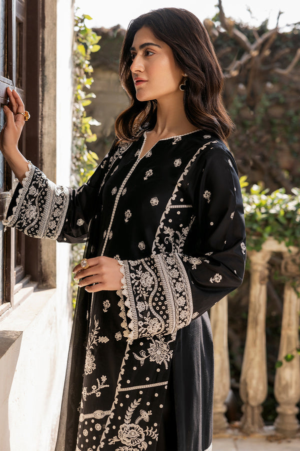 Farasha | Summer Weaves Embroidered Lawn | Midnight Glow - Official Farasha stockist in UK - Sakeena London