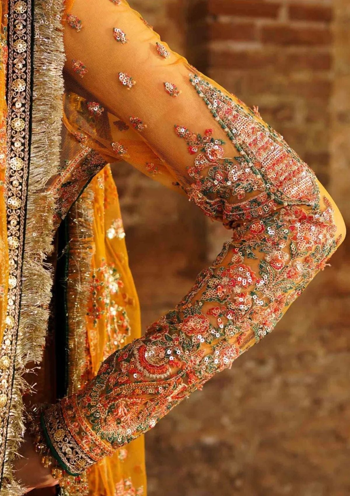 Formal Collection - Hussain Rehar - Zaib-un-nisa - Saffron