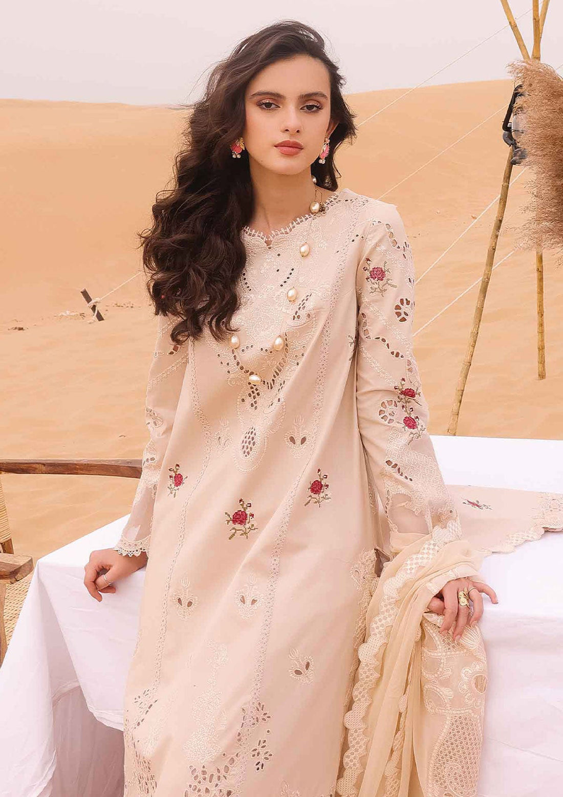 Lawn Collection - Qalamkar - Chikankari - Eid Edit - QLC24#07 - Caoimhe
