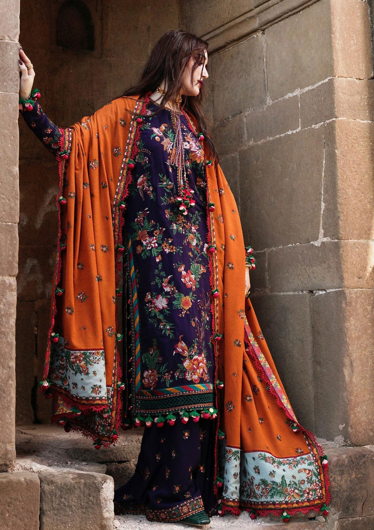 Winter Collection - Hussain Rehar - Karandi AW - D#07 - Amethyst