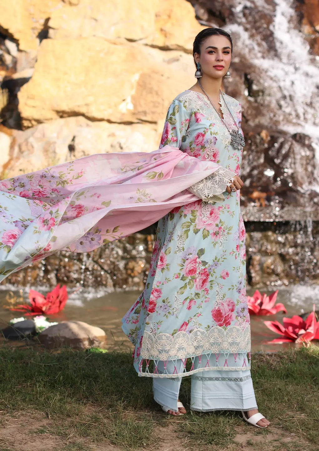Elaf Premium | Prints Chikankari 24 | 04B GLACIELLA - Official Elaf Premium stockist in UK - Sakeena London