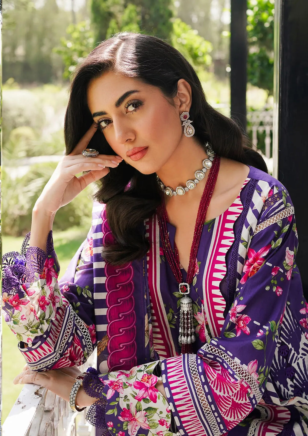 Elaf Premium | Printed Collection 24 | EEP-02B - Bloomie - Official Elaf Premium stockist in UK - Sakeena London