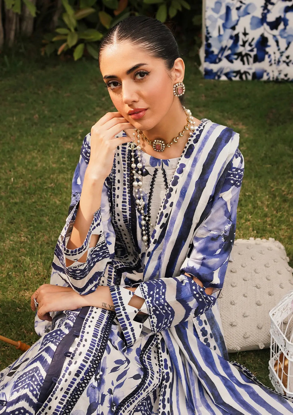Elaf Premium | Printed Collection 24 | EEP-07A - Shadow Sisters - Official Elaf Premium stockist in UK - Sakeena London
