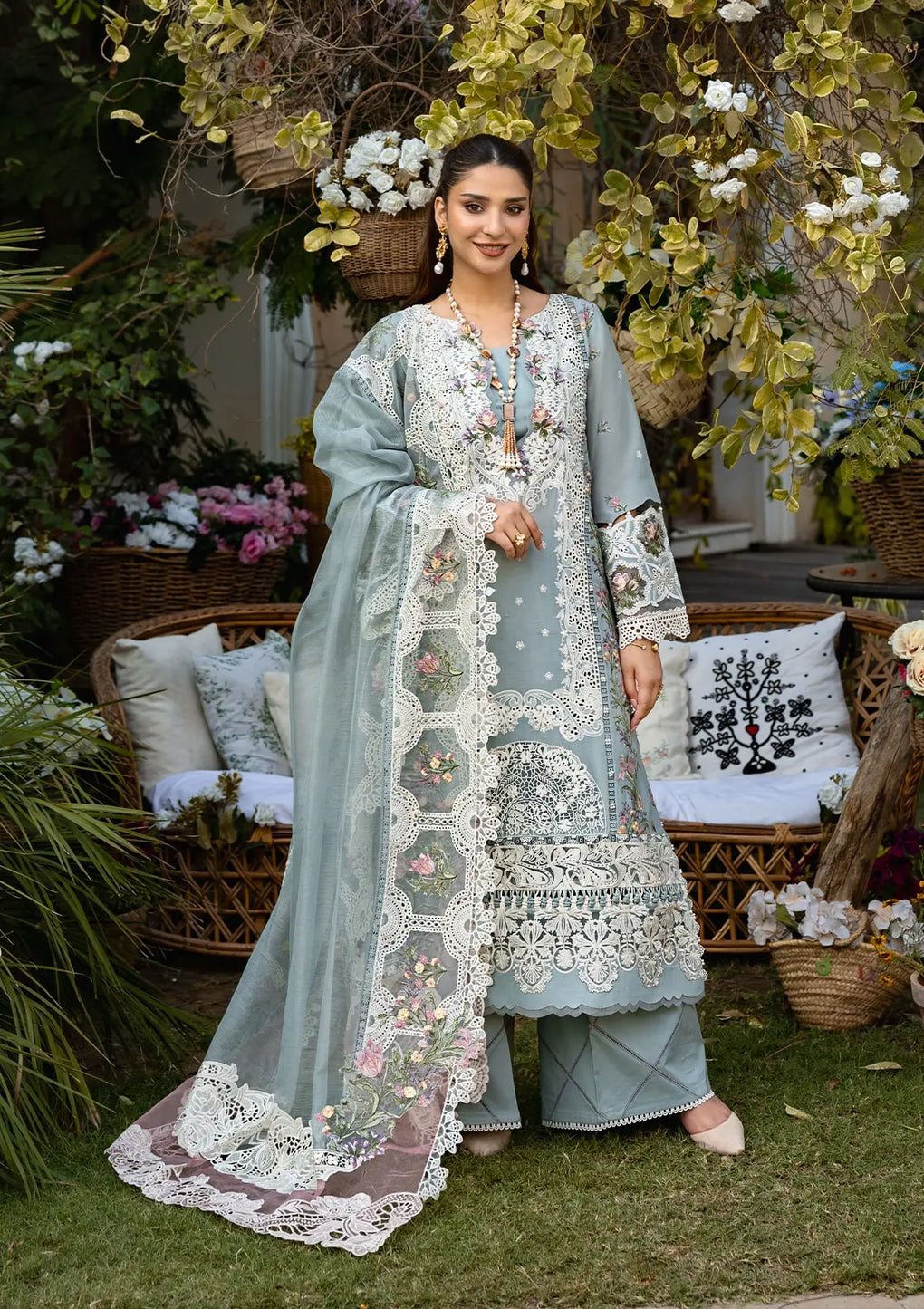 Elaf Premium | Luxury Lawn 25 | ELM-3B SAMAA - Official Elaf Premium stockist in UK - Sakeena London