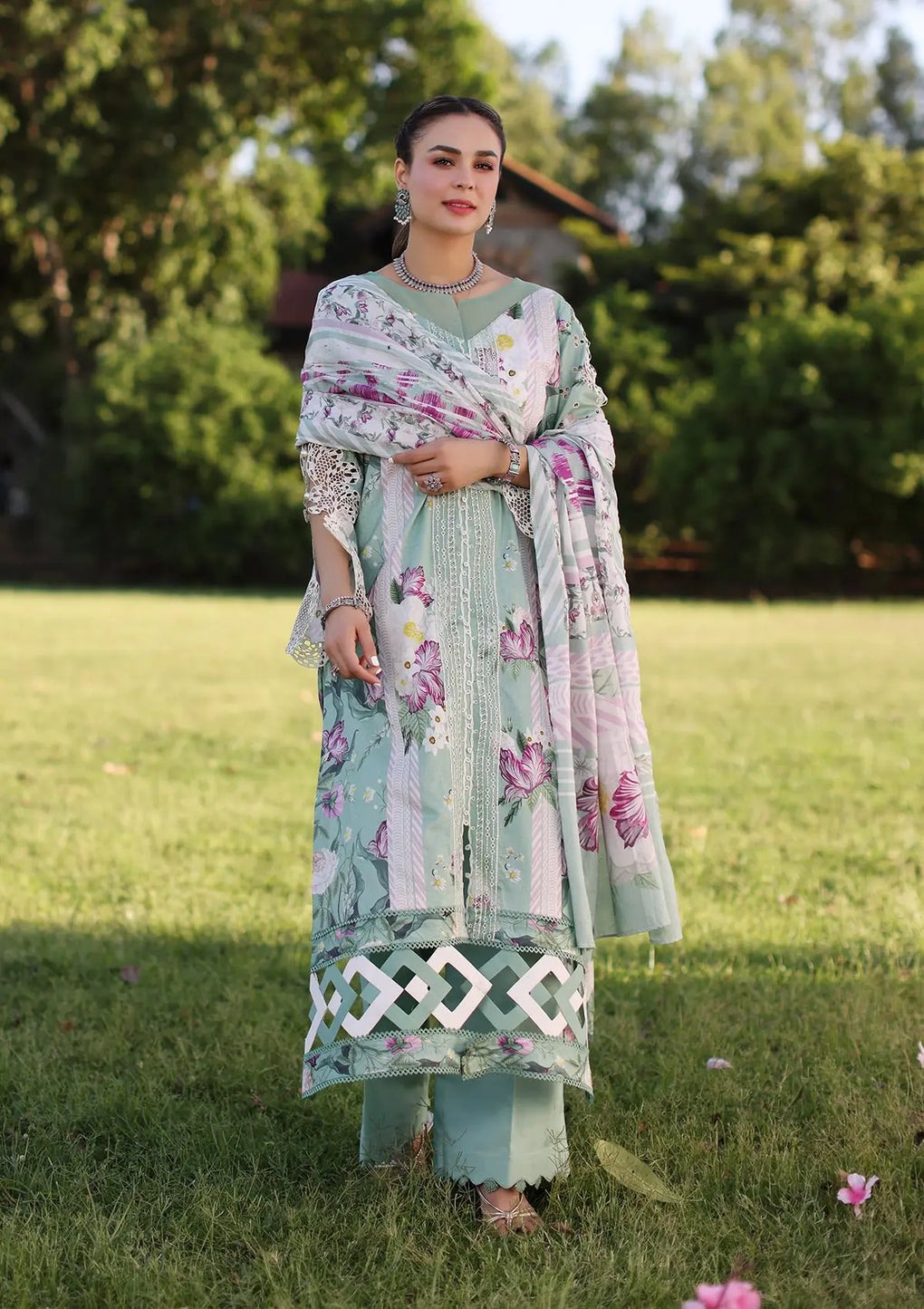 Elaf Premium | Prints Chikankari 24 | 05B CELESTIAL - Official Elaf Premium stockist in UK - Sakeena London