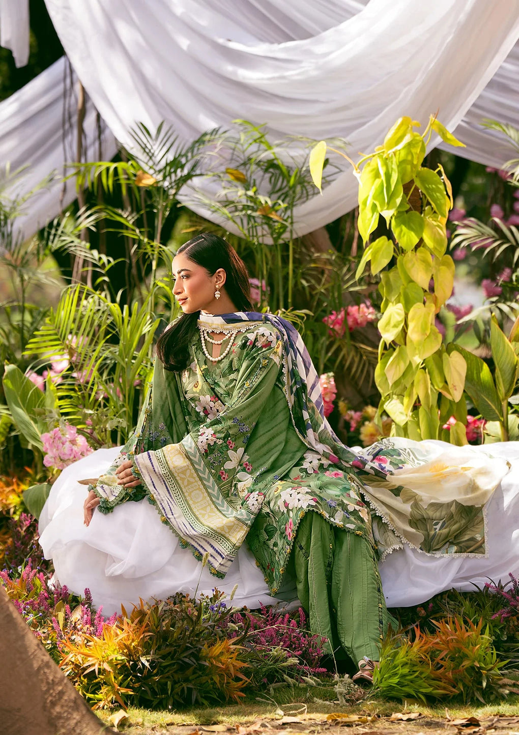 Elaf Premium | Prints 25 | EPS-1B GREEN EDEN - Official Elaf Premium stockist in UK - Sakeena London