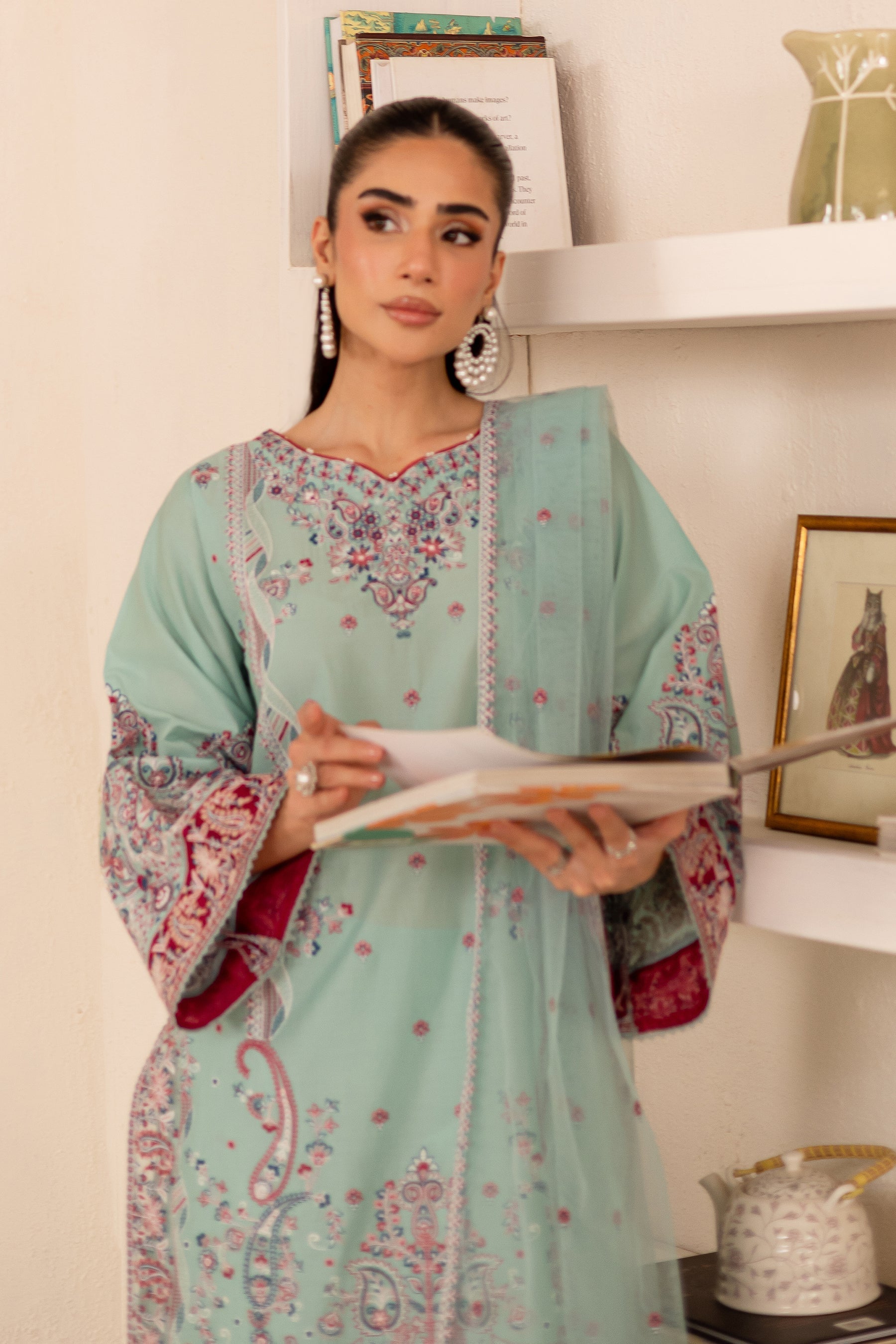 Batik | Nyra Embroidered Summer Solids | Zen - Official Batik stockist in UK - Sakeena London