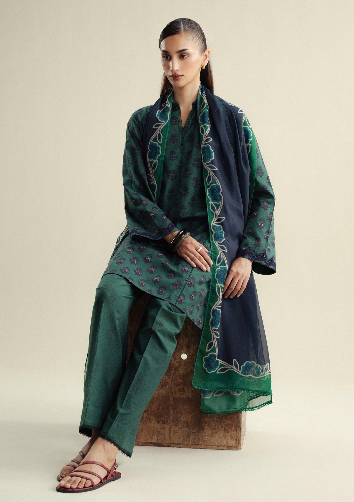 Zara Shahjahan | Coco Prints 25 | Willow-10A - Official Zara Shahjahan stockist in UK - Sakeena London