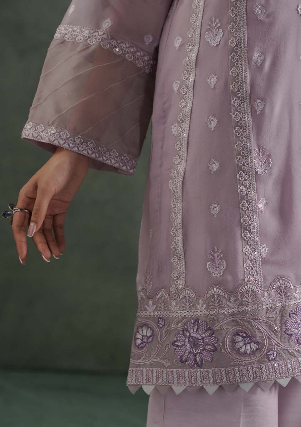 Formal Collection - Zarqash - Lakhnawi - Festive Chiffon - ZQ24#7B - AIZA