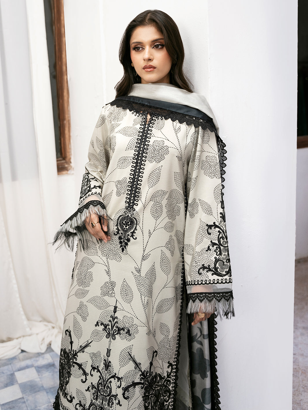 Bin Ilyas | Noura Viscose 24 | 73-B - Official Bin Ilyas stockist in UK - Sakeena London