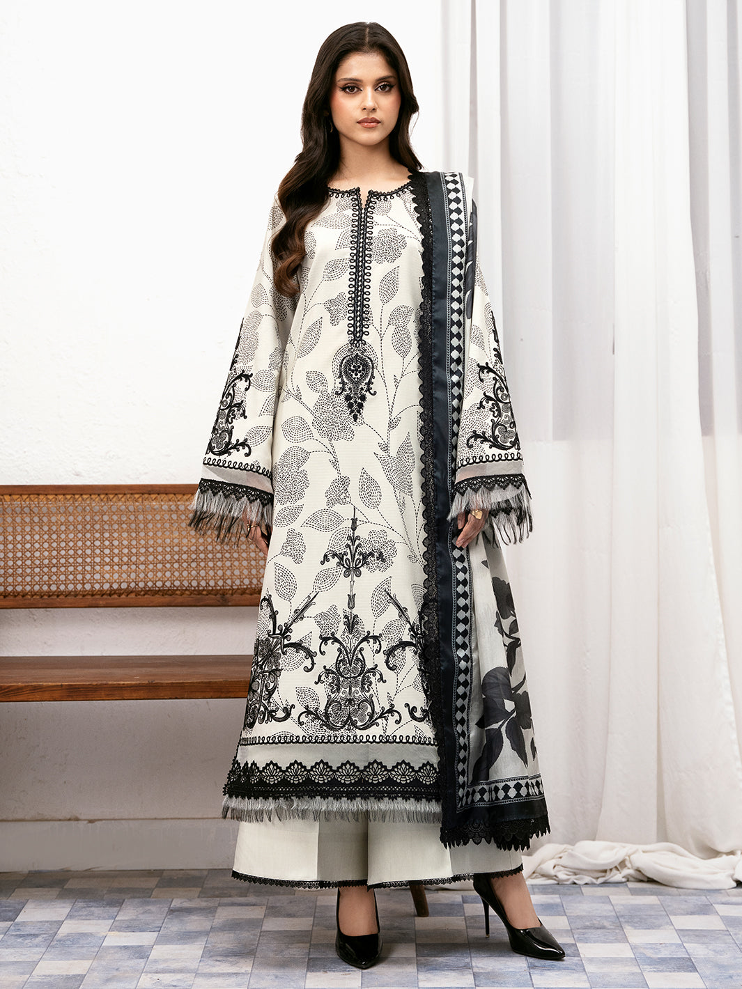 Bin Ilyas | Noura Viscose 24 | 73-B - Official Bin Ilyas stockist in UK - Sakeena London