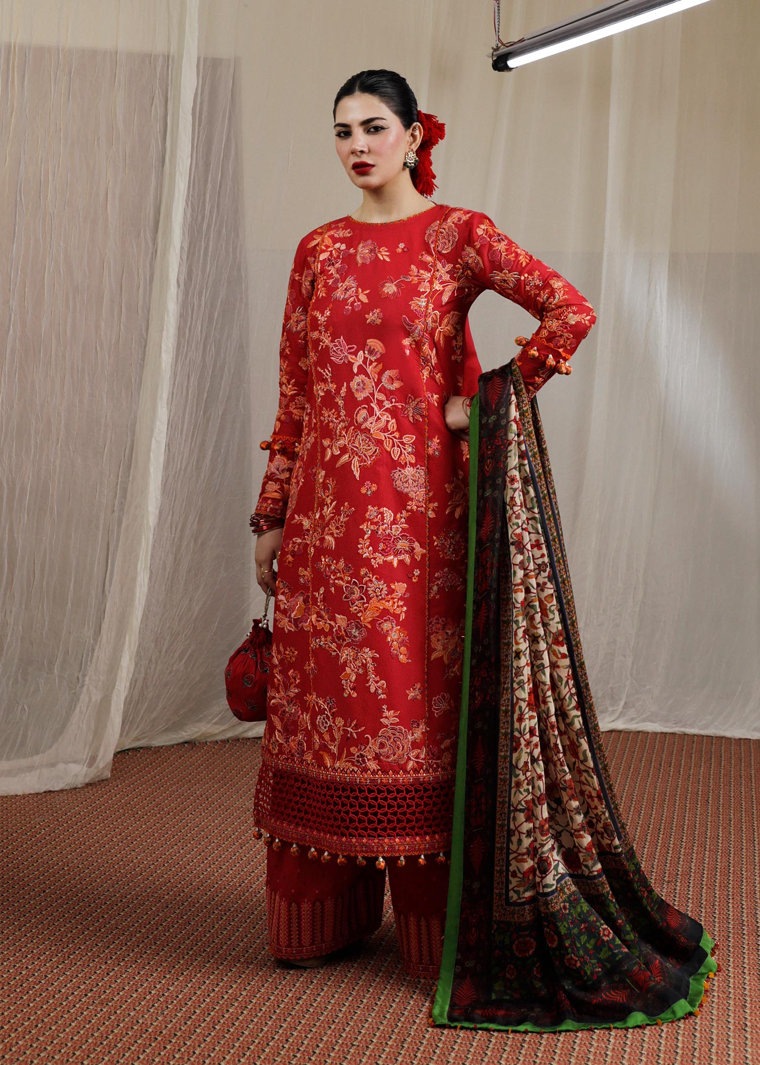Hussain Rehar | Lawn SS 23 | Berry - Official Hussain Rehar stockist in UK - Sakeena London