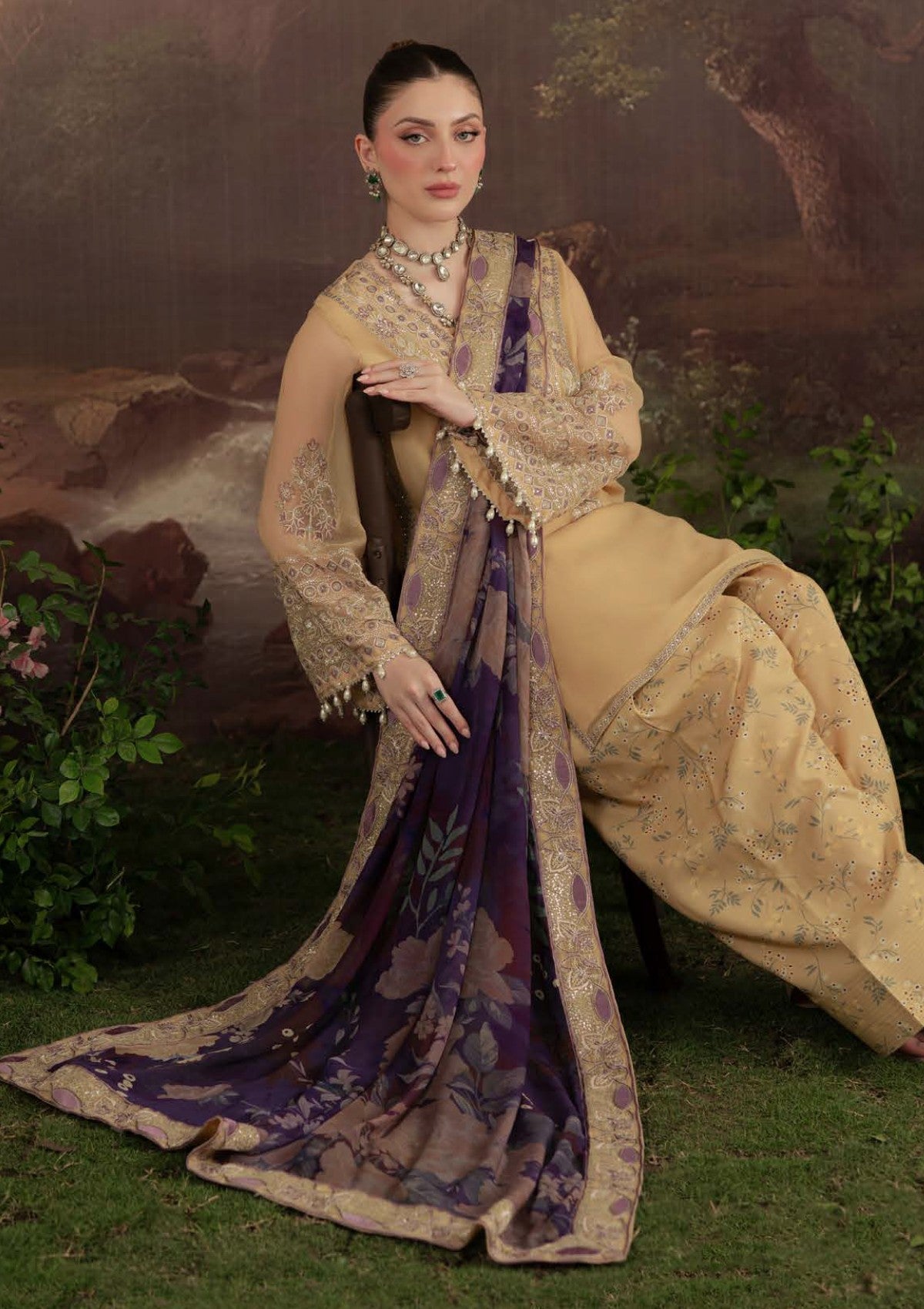 Formals - Nureh - Amaya - Luxury Embroidered Chiffon 25 - AM#14