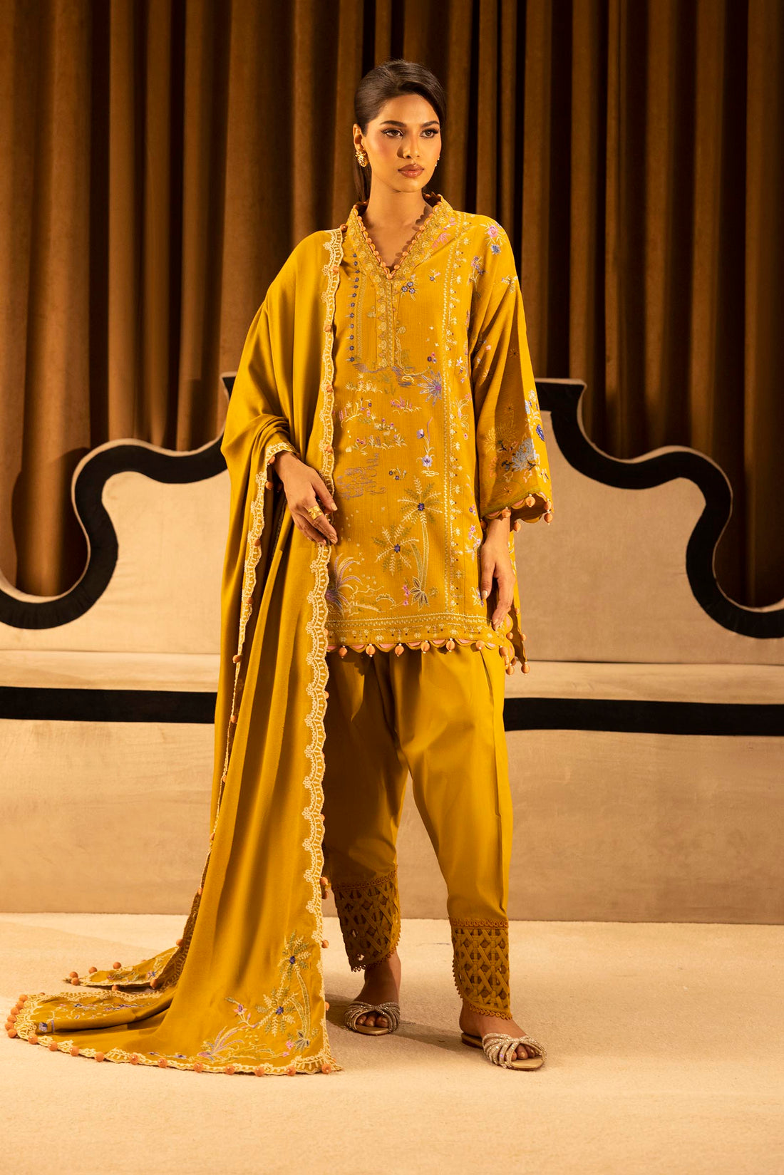 Sana Safinaz | Muzlin Winter 25 | M253-007B - Official Sana Abbas stockist in UK - Sakeena London