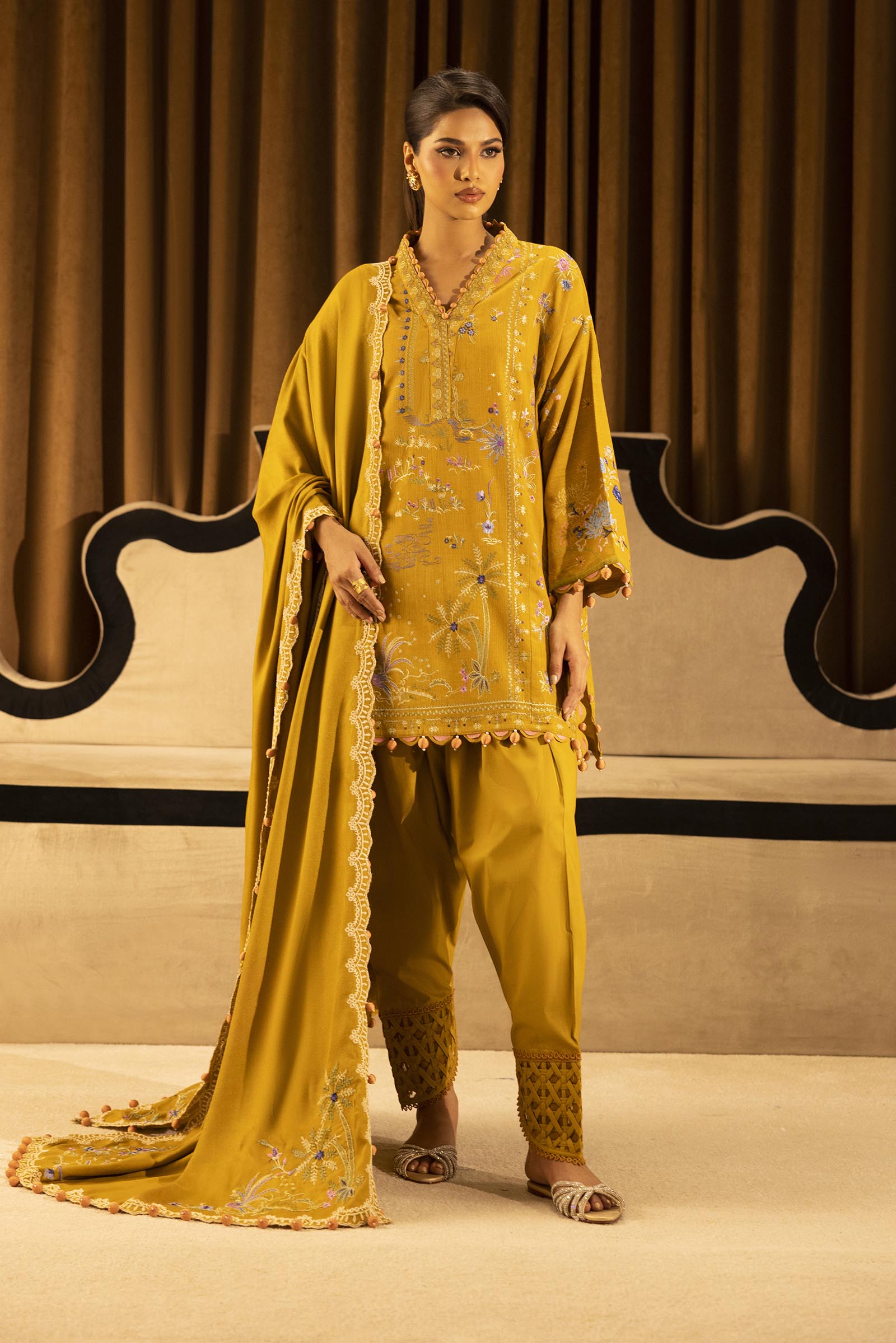 Sana Safinaz | Muzlin Winter 25 | M253-007B - Official Sana Abbas stockist in UK - Sakeena London