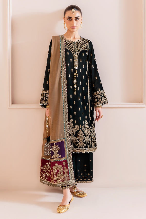 Jazmin | Chandni Velvet Formals 25 | Embroidered Velvet Formal CVF D-01 - Official Jazmin stockist in UK - Sakeena London