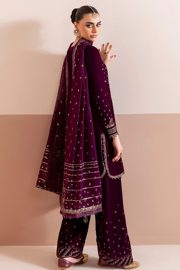 Jazmin | Chandni Velvet Formals 25 | Embroidered Velvet Formal CVF D-05 - Official Jazmin stockist in UK - Sakeena London