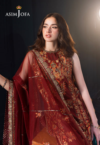 Asim Jofa | Lumiere Formals | AJLFC-05 EMBROIDERED SLUB LAWN - Official Asim Jofa stockist in UK - Sakeena London