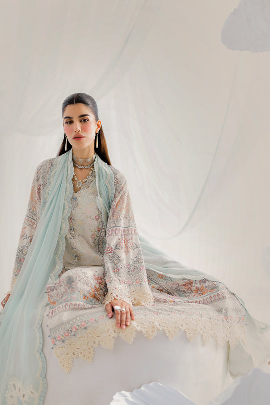 Qalamkar | Luxe Silk 25 | LK-06 NELE - Official Qalamkar stockist in UK - Sakeena London