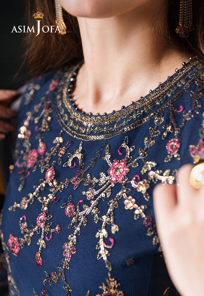 Asim Jofa | Lumiere Formals | AJLFC-07 EMBROIDERED NET - Official Asim Jofa stockist in UK - Sakeena London