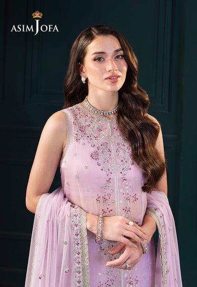 Asim Jofa | Lumiere Formals | AJLFC-09 EMBROIDERED SOFT NET ORGANZA - Official Asim Jofa stockist in UK - Sakeena London