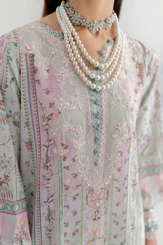 Qalamkar | Luxe Silk 25 | LK-07 IDA - Official Qalamkar stockist in UK - Sakeena London