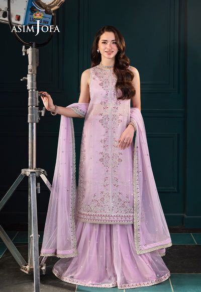 Asim Jofa | Lumiere Formals | AJLFC-09 EMBROIDERED SOFT NET ORGANZA - Official Asim Jofa stockist in UK - Sakeena London