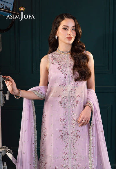 Asim Jofa | Lumiere Formals | AJLFC-09 EMBROIDERED SOFT NET ORGANZA - Official Asim Jofa stockist in UK - Sakeena London
