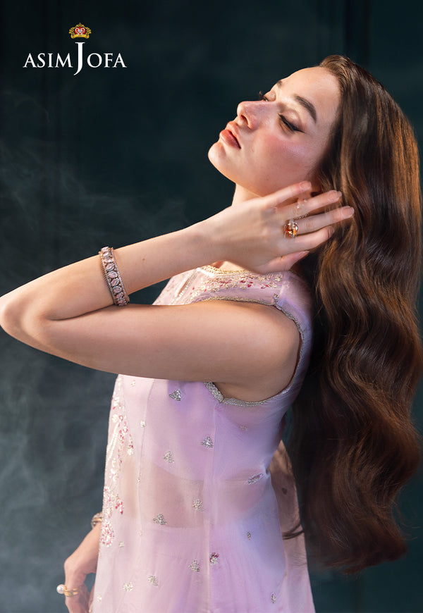 Asim Jofa | Lumiere Formals | AJLFC-09 EMBROIDERED SOFT NET ORGANZA - Official Asim Jofa stockist in UK - Sakeena London