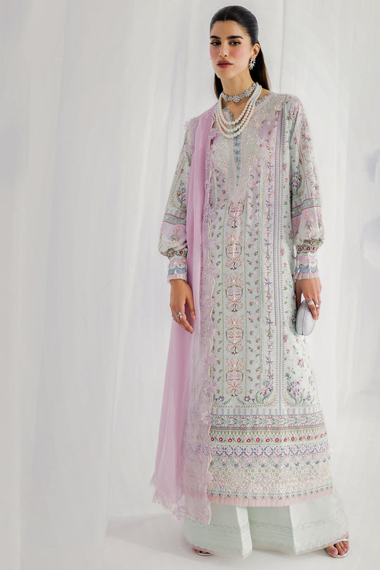 Qalamkar | Luxe Silk 25 | LK-07 IDA - Official Qalamkar stockist in UK - Sakeena London