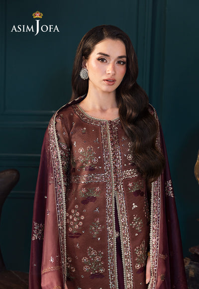 Asim Jofa | Lumiere Formals | AJLFC-08 EMBROIDERED JAVERIA NET - Official Asim Jofa stockist in UK - Sakeena London